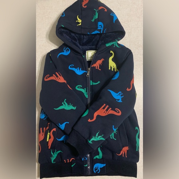 Funnymore Other - Kids’ Fleece-Lined Dinosaur Zip-Up Hoodie - Size 130 (7-8 Years)